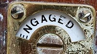 Photo of an 'Engaged' sign